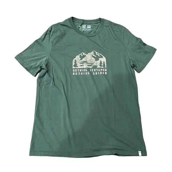 Tentree Men's Nothing Ventured T Shirt Dark Sage Oatmeal Size XL - Picture 2 of 8